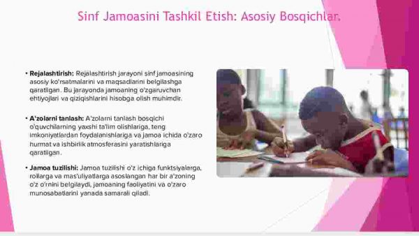 Sinf jamoasini tashkil etish va tarbiyalash - Image 4