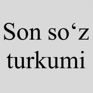 Son soʻz turkumi
