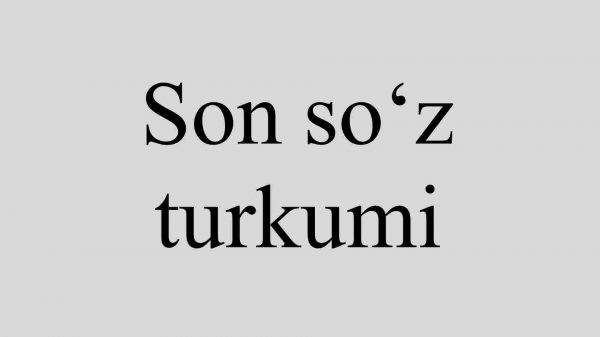 Son soʻz turkumi