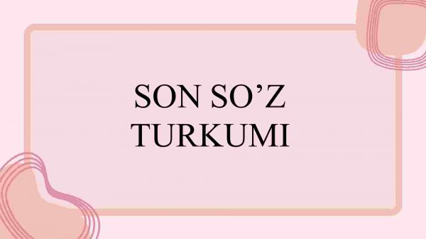 Son so'z turkumi