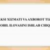 Taksi xizmati va axborot mobil ilovasini ishlab chiqish