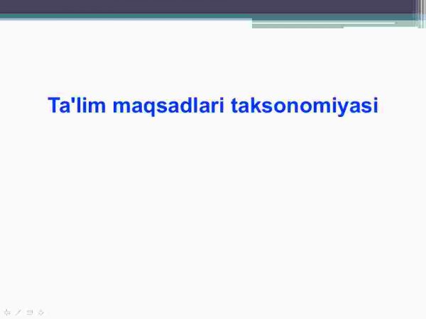 Ta'lim maqsadlari taksonomiyasi