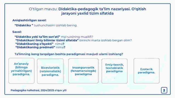 Ta’lim mazmuni. Ta’lim metodlari va vositalari - Image 2