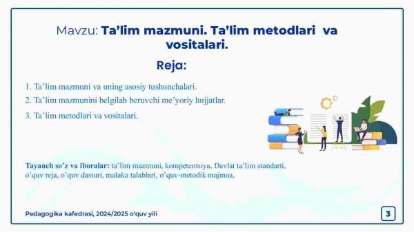 Ta’lim mazmuni. Ta’lim metodlari va vositalari - Image 3