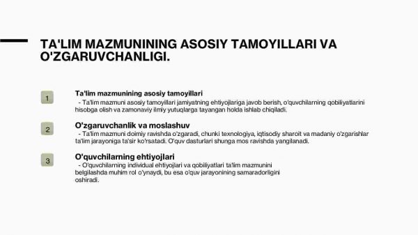 Ta'lim mazmuni. Ta'lim metodlari va vositalari - Image 3