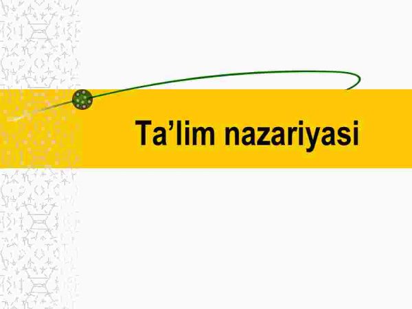 Ta’lim nazariyasi
