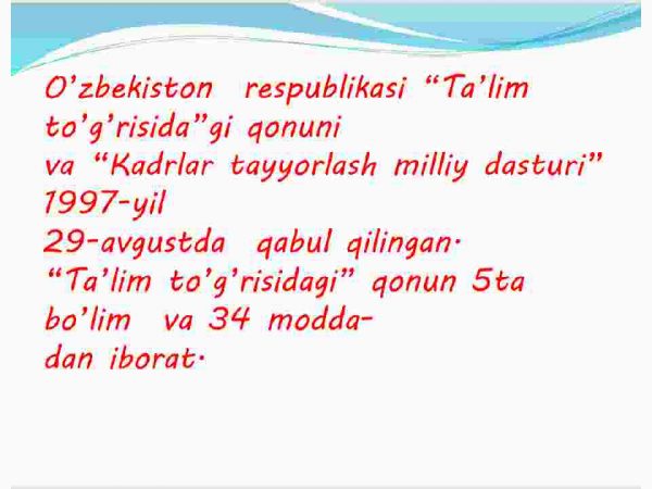 O’zbekiston ta’lim tizimi - Image 2