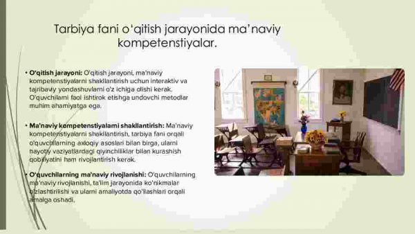 Tarbiya fani o‘qitish jarayonida o‘quvchilarni ma’naviy kompetenstiyalarini shakllantirish - Image 4