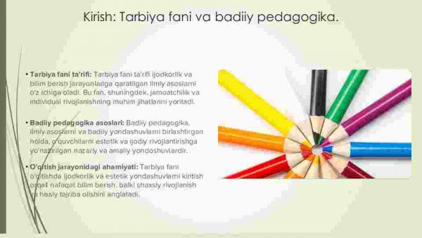 Tarbiya fani o‘qitishda badiiy pedagogika imkoniyatlaridan foydalanish - Image 3