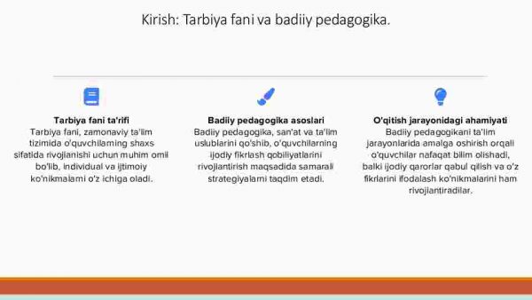 Tarbiya fani o‘qitishda badiiy pedagogika imkoniyatlaridan foydalanish - Image 3