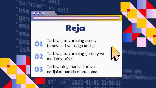 Tarbiya jarayonining mohiyati va mazmuni​ - Image 2