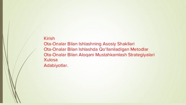 Ta’lim muassasasi o‘quvchilarning ota-onalari bilan olib boradigan ish shakl va metodlari - Image 2