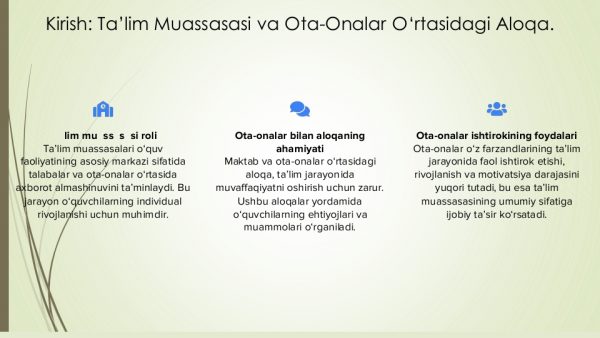 Ta’lim muassasasi o‘quvchilarning ota-onalari bilan olib boradigan ish shakl va metodlari - Image 3