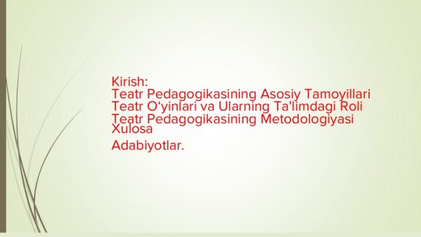Teatr pedagogikasi imkoniyatlaridan foydalanish: Tarbiya fani o‘qitishda - Image 2