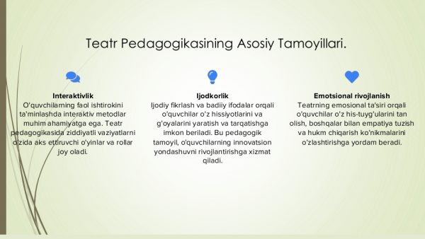 Teatr pedagogikasi imkoniyatlaridan foydalanish: Tarbiya fani o‘qitishda - Image 4