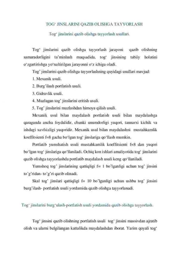 Tog’ jinslarini qazib olish - Image 4