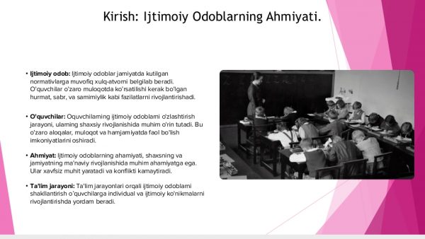 Umumta’lim maktablari o’quvchilarida ijtimoiy odoblarni shakllantirish - Image 3