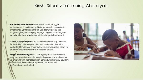 Umumta’lim maktablarida tarbiya fani o‘qitishda situativ ta’limdan foydalanish - Image 3