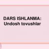 Undosh tovushlar