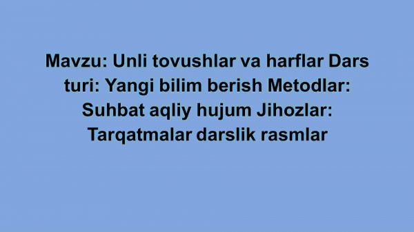 Unli tovushlar va harflar - Image 3