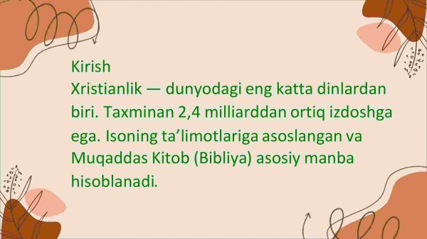 Xristianlik dini va uning asosiy g‘oyalari​ - Image 2
