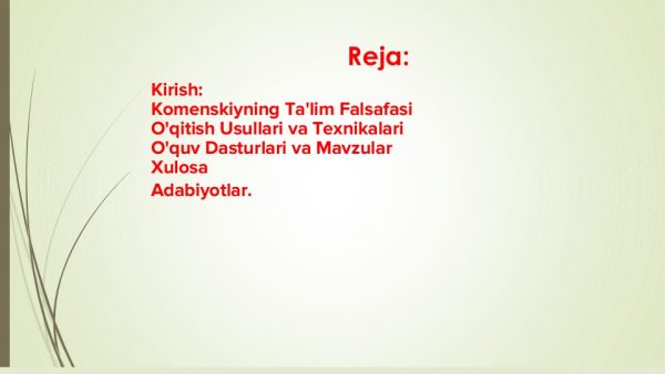 Yan Amos Komenskiyning pedagogik g‘oyalari - Image 2