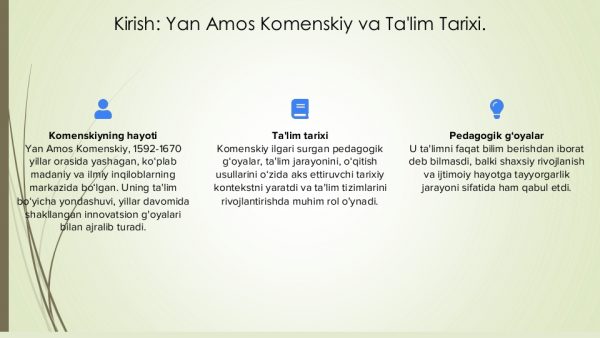 Yan Amos Komenskiyning pedagogik g‘oyalari - Image 3