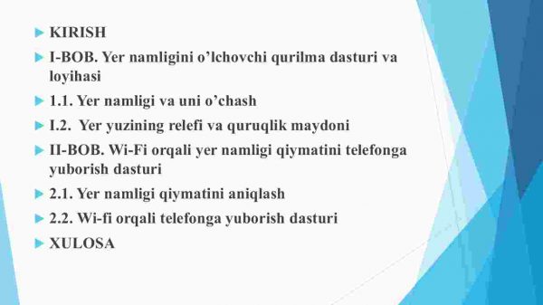 Yer namligini o'lchovchi qurilma dasturi va loyixasini yaratish va wifi orqali uning qiymatini telefonga yuborish dasturini yaratish - Image 3