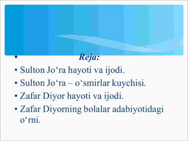 Sulton Jo‘ra, Zafar Diyor ijodi - Image 2