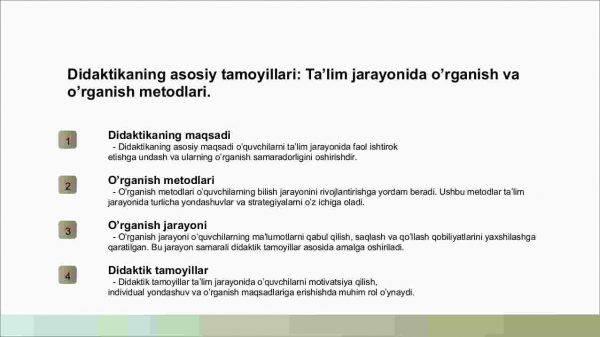 Didaktika- pedagogik taʼlim nazariyasi​ - Image 3