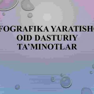 Infografika yaratishga oid dasturiy ta’minotlar