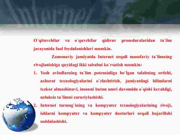 Ta’lim jarayonini tashkil etishda internet xizmatlaridan foydalanish - Image 4