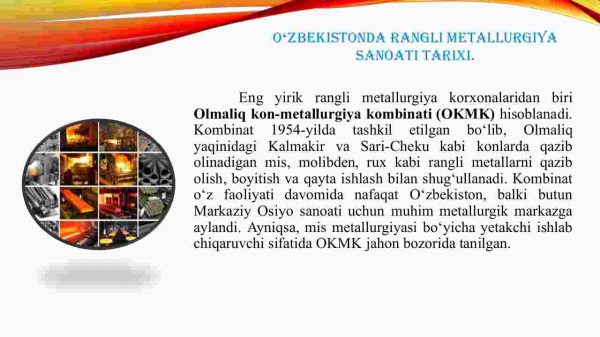 O'zbekistonda rangli metallurgiya - Image 3