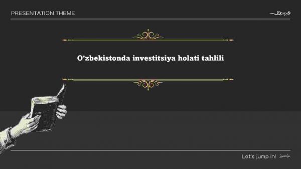 ​O'zbekistonda investitsiya holati tahlili