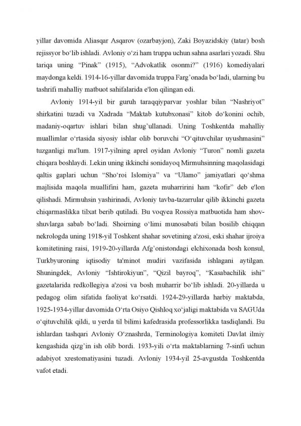 Abdulla Avloniy ijodi - Image 3