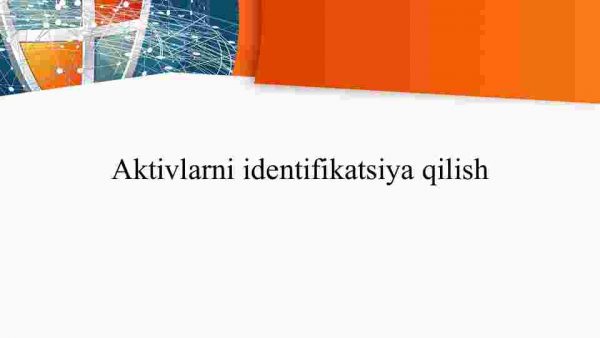 Aktivlarni identifikatsiya qilish