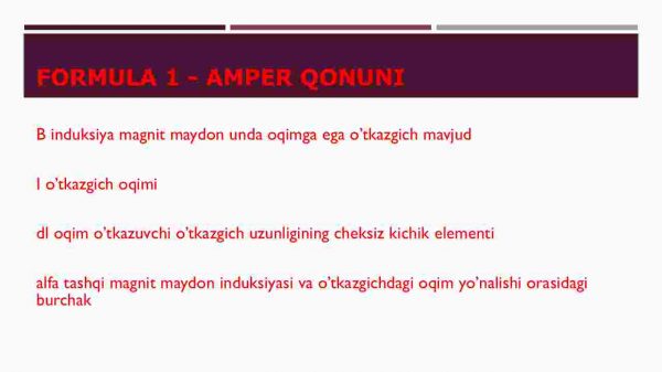 Amper kuchi. Parallel toklarning o'zaro ta'siri. Magnit maydonni xarakatdagi zaryadga ta'siri - Image 4