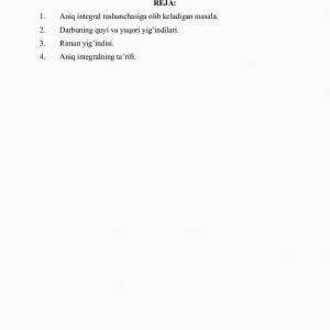 Aniq integral