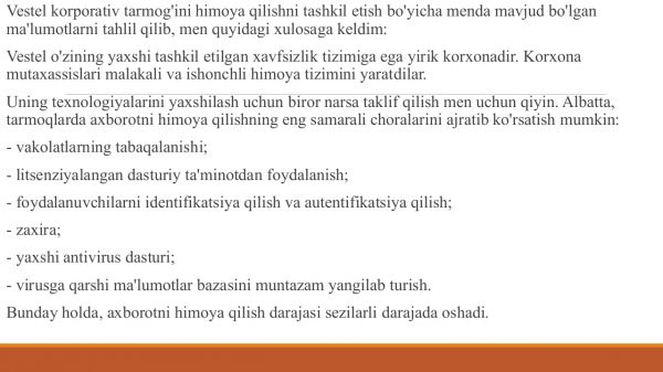 Axborot tizimlarida resurslarning himoyalanganligini baholashning usullari va vositalari - Image 4