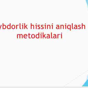 Aybdorlik hissini aniqlash metodikalari
