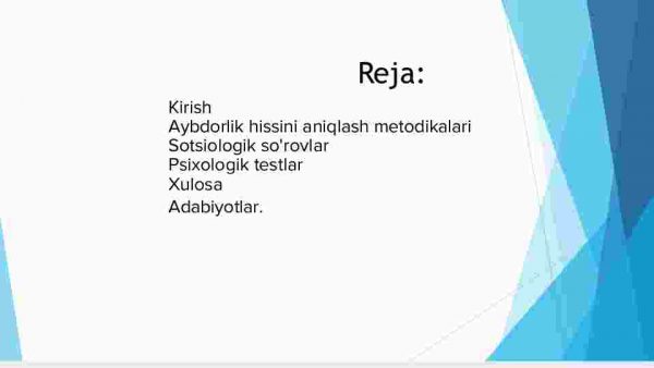 Aybdorlik hissini aniqlash metodikalari - Image 2