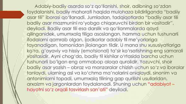 Badiiy asar tili. Badiiy asar syujeti - Image 2