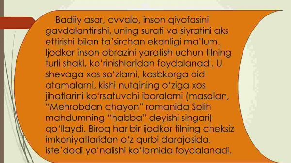 Badiiy asar tili. Badiiy asar syujeti - Image 4
