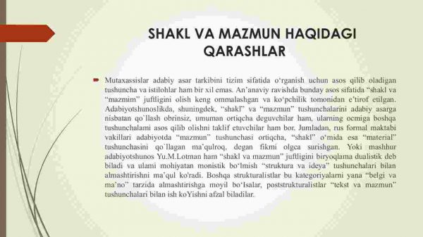 Badiiy asarda shakl va mazmun mutanosibligi - Image 3