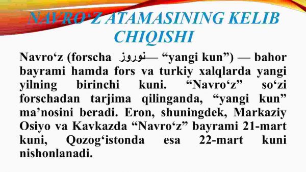 Bahoriy bayramlar va Navro'z ulug'vorligi - Image 2
