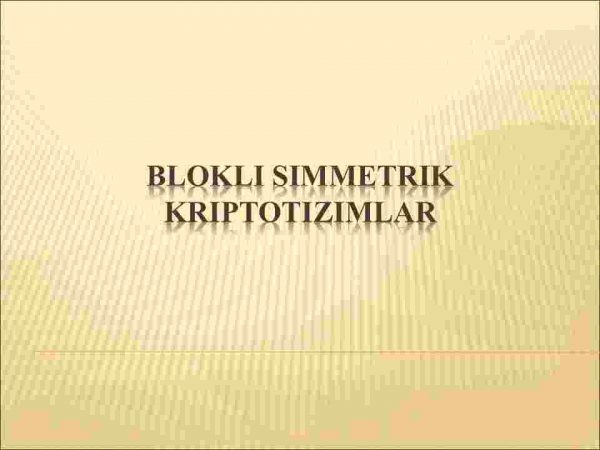 Blokli simmetrik kriptotizimlar