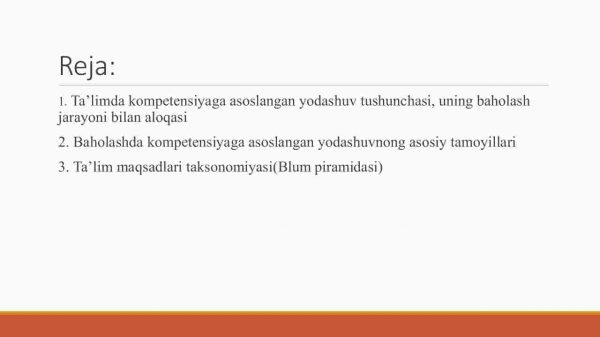 Blum taksonomiyasi asosida baholash, kompetensiyaga asoslangan yondashuv - Image 2