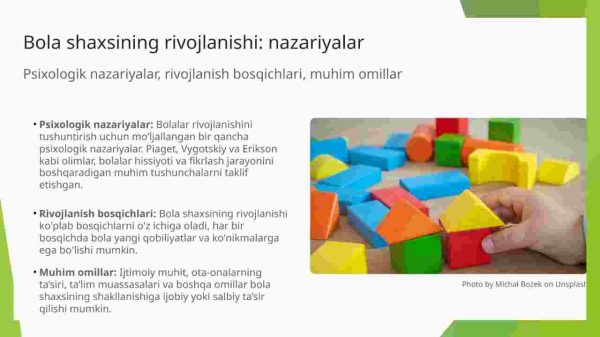 Bola shaxsini psixologik tabiati haqidagi qarashlarning o‘zgarishi - Image 3