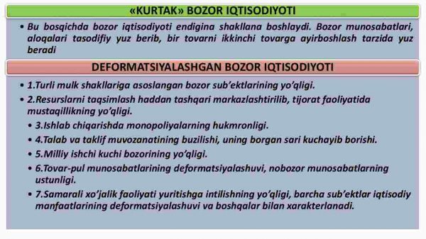 Bozor iqtisodiyoti mazmuni va uning amal qilishi - Image 4