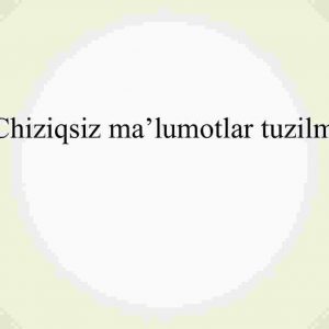 Chiziqsiz ma'lumotlar tuzilmasi
